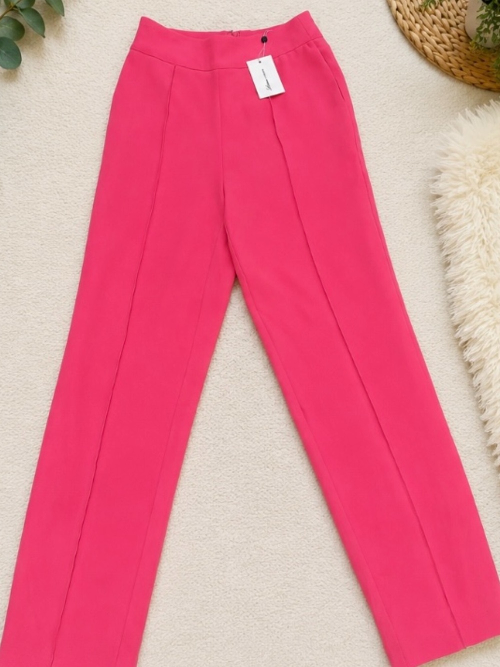 Lovers + Friends Hot Pink Straight Leg Pants